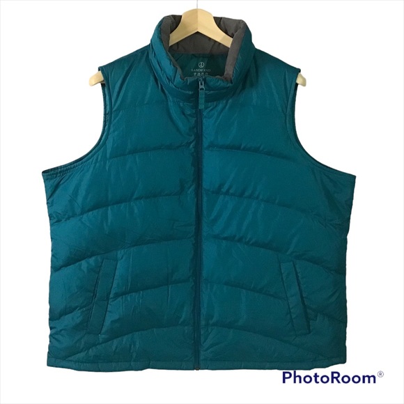 Lands' End Jackets & Blazers - Lands End puffer vest teal size 2x